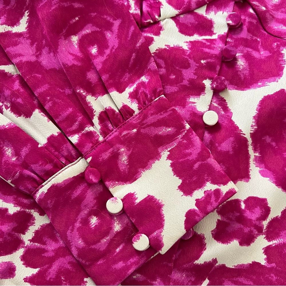 {J.Crew} Floral Satin Blouse - Picture 6 of 10